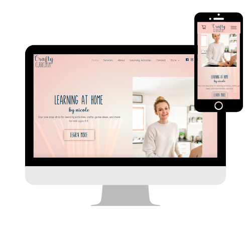 craftycurriculuportfolio Desktop and mobile display examples